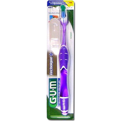 Gum Technique Compact 493 Medium Οδοντόβουρτσα Μωβ