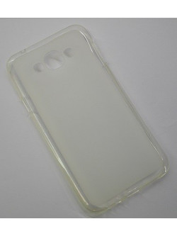 Samsung Galaxy E7 (SM-E700) - Θήκη TPU GEl Διαφανές Λευκό (OEM)