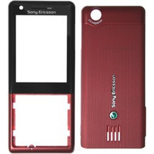 Μπροστινό και μπαταρίας καπάκι / Front and Battery cover Sonyericsson NAITE J105 κόκκινο ORIGINAL