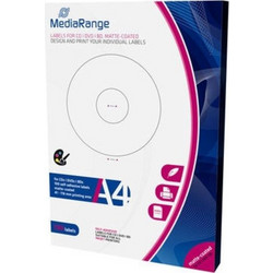 MediaRange Labels for CD/DVD/BD 41-118mm Matte (100 Pack) (MRINK131)