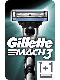 Gillette Mach 3 Ξυραφάκι μιας Χρήσης με 3 Λεπίδες & Λιπαντική Ταινία + Ανταλλακτικά Ξυραφάκια 2τμχ