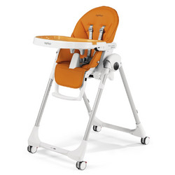 Peg Perego Prima Pappa Follow Me Αναδιπλούμενο Καρεκλάκι Φαγητού με Ροδάκια Arancia
