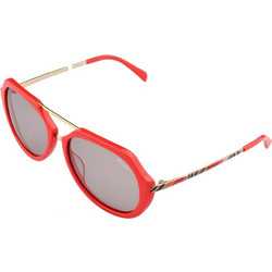 Emilio Pucci EP0032 66E Γυναικεία Γυαλιά Ηλίου Aviator Κοκάλινα Μεταλλικά Κόκκινα με Μαύρο Polarized Φακό