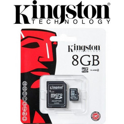 Kingston microSDHC 8GB Class 4 + Adapter