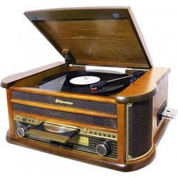 Roadstar HIF-1899 Πικάπ με Ηχεία & Προενίσχυση USB Brown