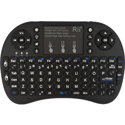 Riitek Rii Mini i8+ Black Ασύρματο Πληκτρολόγιο με TouchPad