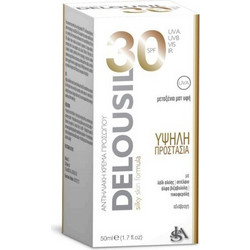 Delousil Silky Skin Formula Αντηλιακή Κρέμα Προσώπου Αντιγηραντική SPF30 50ml