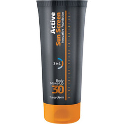 Frezyderm Active Sun Screen 3 In 1 Make Up Αντηλιακή Κρέμα Σώματος Αντιγηραντική Κατά των Πανάδων με Χρώμα SPF30 75ml