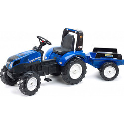 Falk 3090B New Holland T8 Ποδοκίνητο Παιδικό Τρακτέρ με Καρότσα Μπλε