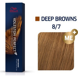 Wella Koleston Perfect Me+ Deep Browns 8/7 Ξανθό Ανοιχτό Καφέ Μόνιμη Βαφή Μαλλιών 60ml