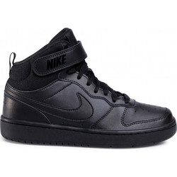 Nike Court Borough MID 2 Παιδικά Sneakers Μποτάκια Μαύρα CD7782-001