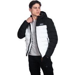 Ice Tech Ανδρικό Μπουφάν Χειμωνιάτικο Puffer Μαύρο Λευκό G837