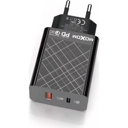 Moxom Φορτιστής Χωρίς Καλώδιο με Θύρα USB-A & USB-C Power Delivery Black MX-HC27