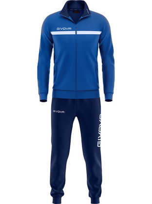 Givova Tuta One Ανδρικό Σετ Φόρμας με Λάστιχο Navy Μπλε Royal Blue TT012-0204