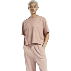 Reebok Classics T-Shirt Γυναικείο Αθλητικό Crop Top Μπεζ HB8625