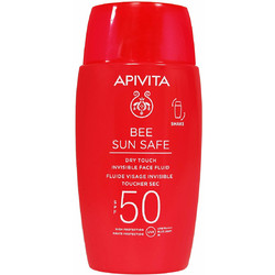 Apivita Bee Sun Safe Dry Touch Invisible Fluid Αντηλιακή Κρέμα Προσώπου SPF50 50ml