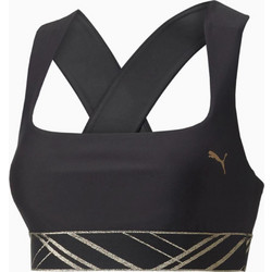 Puma Mid Impact Deco Glam Training Αθλητικό Μπουστάκι με Μέτρια Στήριξη Μαύρο 522253-01