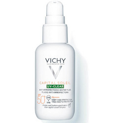 Vichy Capital Soleil UV-Clear Αντηλιακή Κρέμα Προσώπου Αντιγηραντική Κατά των Πανάδων SPF50 40ml