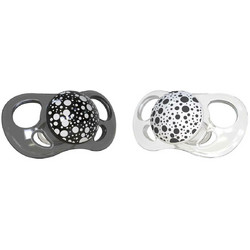 Twistshake Ορθοδοντικές Πιπίλες Σιλικόνης 0-6m Black White 2τμχ