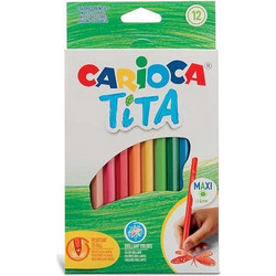 Carioca Tita Erasable Maxi Κηρομπογιές Σετ 12τμχ