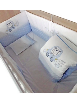 Cangaroo Cars Σετ Κούνιας 70x140cm Blue 6τμχ