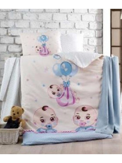 MayHome Babies Σετ Κούνιας Blue 6τμχ