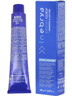 Inebrya Bionic Color 5/60 Light Chestnut Warm Red Μόνιμη Βαφή Μαλλιών Χωρίς Αμμωνία 100ml