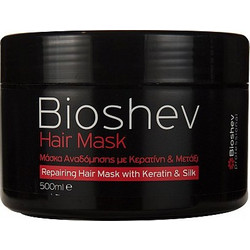 Bioshev Silk & Keratin Μάσκα Μαλλιών Κερατίνης για Επανόρθωση για Ξηρά & Ταλαιπωρημένα Μαλλιά 500ml
