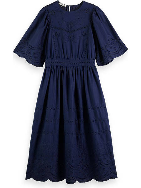 Scotch & Soda Midi Καλοκαιρινό Καθημερινό Φόρεμα Navy Μπλε 176735-7007