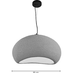 InLight Fiberglass Κρεμαστό Φωτιστικό Οροφής Μονόφωτο E27 Γκρι 4053-A