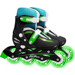 Skids Control InLine Hardboot Inline Αυξομειούμενα Rollers Παιδικά Μαύρα Πράσινα