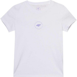 4F Παιδικό T-Shirt Κοντομάνικο Λευκό 4FJWSS24TTSHF1111-10S