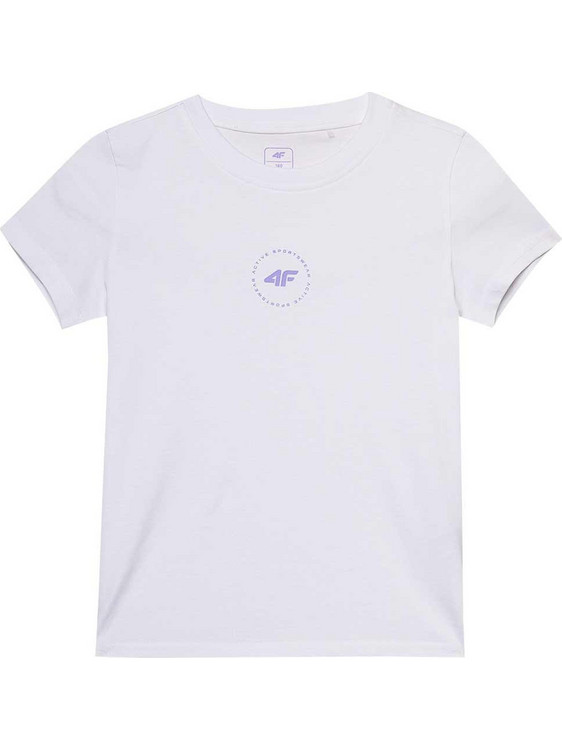 4F Παιδικό T-Shirt Κοντομάνικο Λευκό 4FJWSS24TTSHF1111-10S