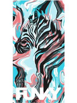 Funky Πετσέτα Θαλάσσης Microfiber Μπλε Ροζ 80x160cm FYG015N71474L