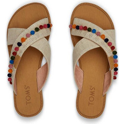 Toms Παιδικές Παντόφλες Καλοκαιρινές για Κορίτσι Εκρού 10011516