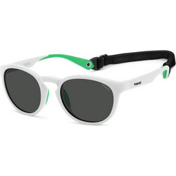 Polaroid Eyewear PLD7050S VK6/M9 Γυαλιά Ηλίου Στρογγυλά Κοκάλινα Λευκά με Μαύρο Polarized Φακό