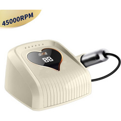 SML Μ16 Τροχός Νυχιών Ρεύματος 45000rpm 68W με Πεντάλ Λευκός