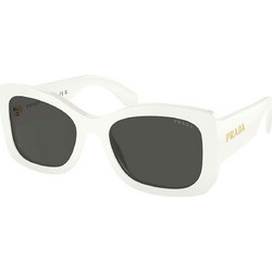 Prada PRA08S 1425S0 Γυαλιά Ηλίου Τετράγωνα Κοκάλινα Λευκά με Μαύρο Polarized Φακό