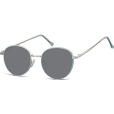 Sunoptic SS-912A Ανδρικά Γυαλιά Ηλίου Στρογγυλά Μεταλλικά Ασημί με Μαύρο Polarized Φακό