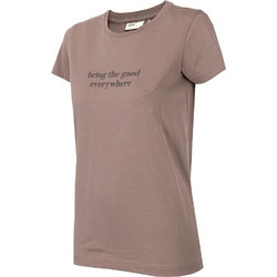 Outhorn Γυναικείο Αθλητικό T-Shirt Καφέ OTHAW22TTSHF105-81S