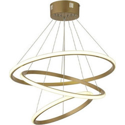 Heronia Lighting Cronos Κρεμαστό Φωτιστικό Οροφής Τρίφωτο LED με Ρυθμιζόμενο Λευκό Φως Χρυσό 01-0357