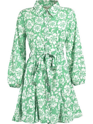 Inart Mini Καθημερινό Φόρεμα Floral Σεμιζιέ Πράσινο 5-41-255-0003