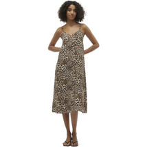 Vero Moda Josie Midi Καλοκαιρινό Καθημερινό Φόρεμα Καφέ 10303398