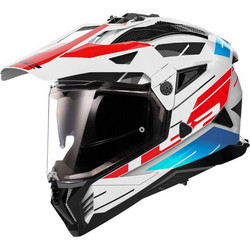 LS2 MX702 Pioneer II Namib Blue White Red Κράνος Μηχανής On / Off 1400gr