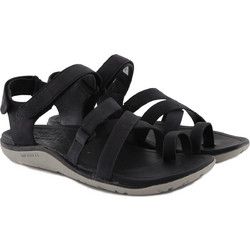 Merrell Trailway Wrap Αθλητικά Γυναικεία Σανδάλια Μαύρα J90578
