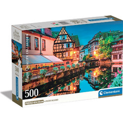 Puzzle Clementoni Compact Box High Quality Collection Παλιά Πόλη Στρασβούργο 1000 Κομμάτια