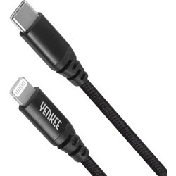 Yenkee YCU 631 Braided USB-C to Lightning Cable 1m Black YCU631BKMFI
