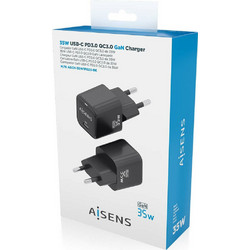 Aisens Φορτιστής χωρίς Καλώδιο με Θύρα USB-C 35W Quick Charge 3.0 & Power Delivery ASCH-35W1P023-BK Black