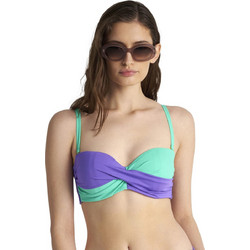 BLU4U Bikini Top Strapless Λιλά Τιρκουάζ 24366259D-61