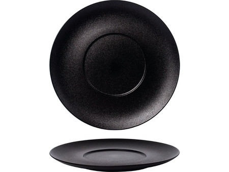Baralee Πιάτα Ρηχά Πορσελάνης Gourmet Fine Plus Μαύρα 30cm 6τμχ 095045A-L030